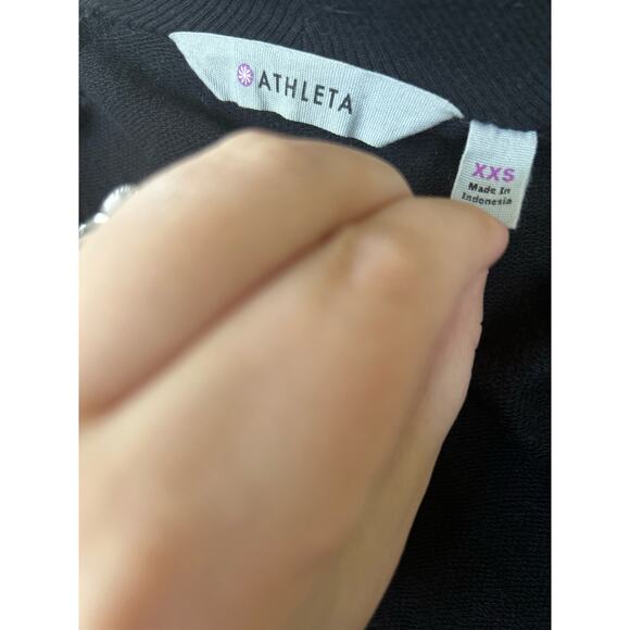 Athleta Black Studio Wrap Waterfall Long Sleeve Cardigan - Picture 4 of 6